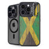 Jamaican Flag Dark Wood iPhone 16 Pro Kickstand Case